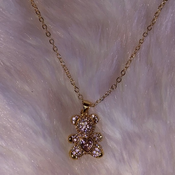 Teddy Bear 🧸Gold Necklace - Picture 4 of 4